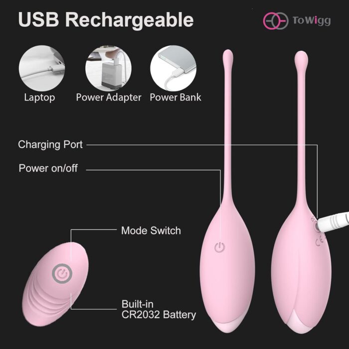 Egg Shaoe Kegel Ball Vibrator With Remote 1