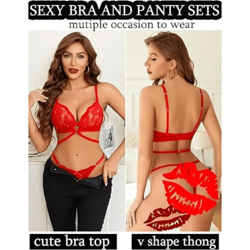 Bra Panty Thong and Glove