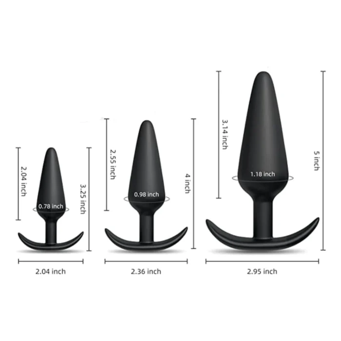 Long Session Silicone Butt Plugs Set 1