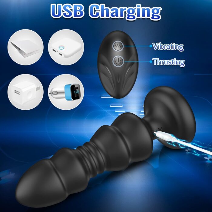 Thrusting Anal Vibrator With Remote 4