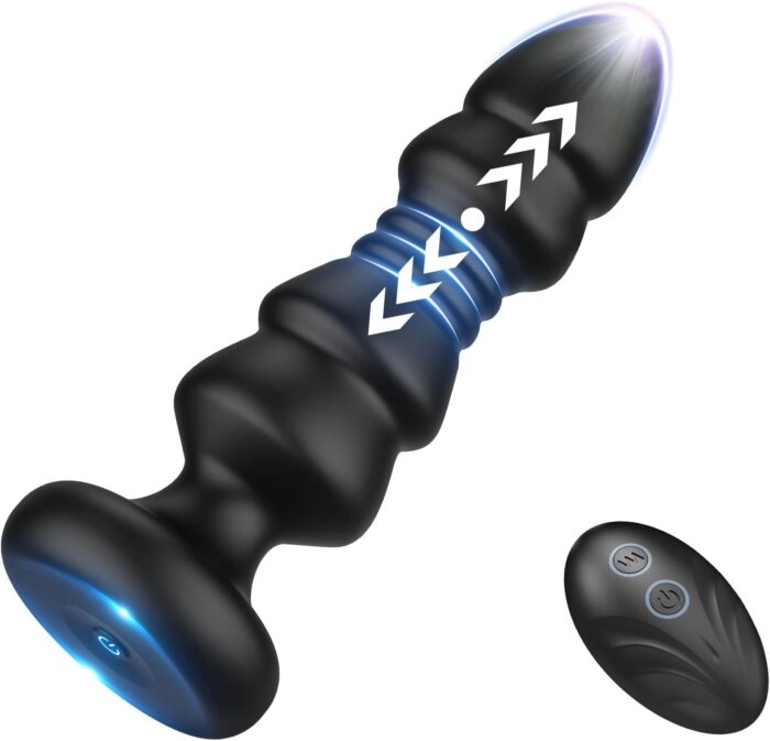 Thrusting Anal Vibrator With Remote