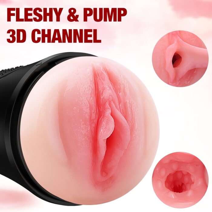 Vibrating Male Masturbator vagina shape 3